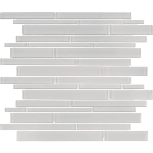 Aquatica Cloud Multi Linear Glass Tile 11.75"x11.75" - Element Collection