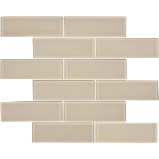 Aquatica Earth Brick Look Glass Tile 11.75"x11.75" - Element Collection