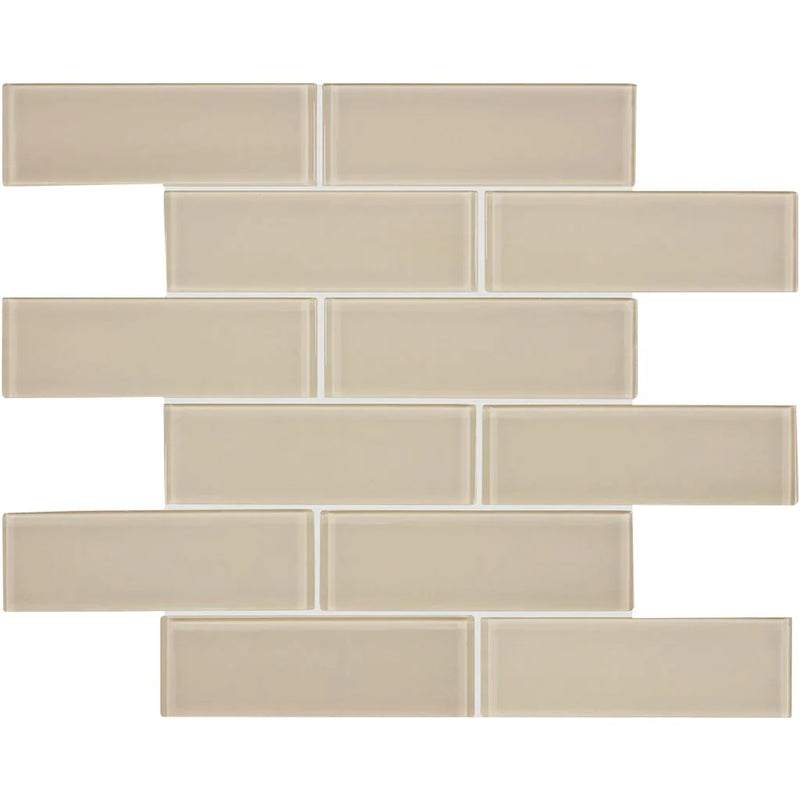 Aquatica Earth Brick Look Glass Tile 11.75"x11.75" - Element Collection