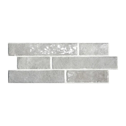 Aquatica Ghiaccio Interlocking Brick Porcelain Tile 6.5"x15.25" - Dany Collection