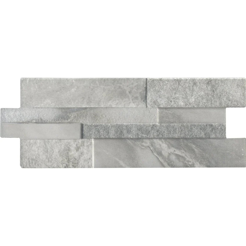 Aquatica Gray Ledgerstone Porcelain Wall Tile 6.25"x15.75" - Marmi Collection