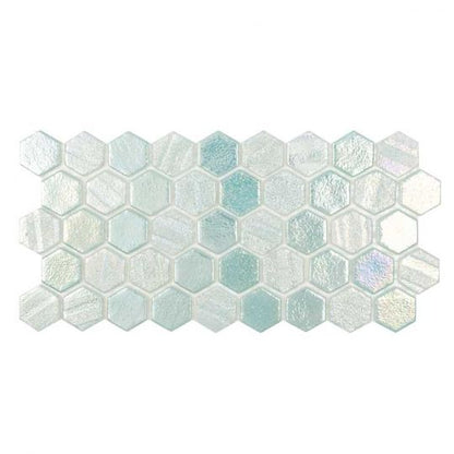 Aquatica Green Hexagon Glass Mosaic Tile 12"x12" - Illusions Collection