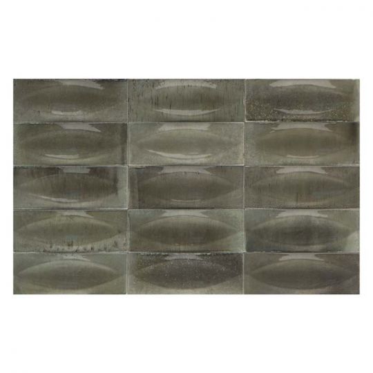 Aquatica Grigio 3D Egg Deco Glossy Porcelain Pool Tile 3"x8" - Gleeze Collection