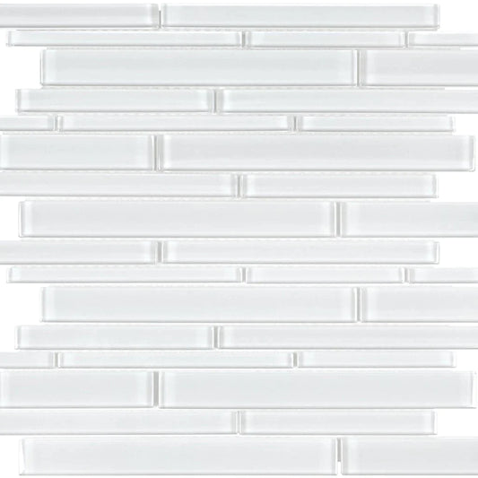 Aquatica Ice Multi Linear Glass Tile 11.75"x11.75" - Element Collection