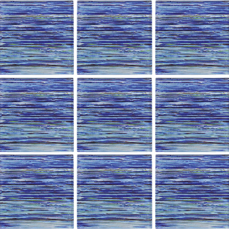 Aquatica Indigo Glass Tile 6"x6" - Rainbow Collection