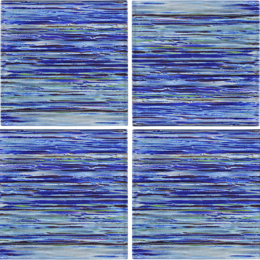 Aquatica Indigo Glass Tile 6"x6" - Rainbow Collection