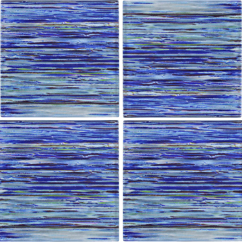 Aquatica Indigo Glass Tile 6"x6" - Rainbow Collection