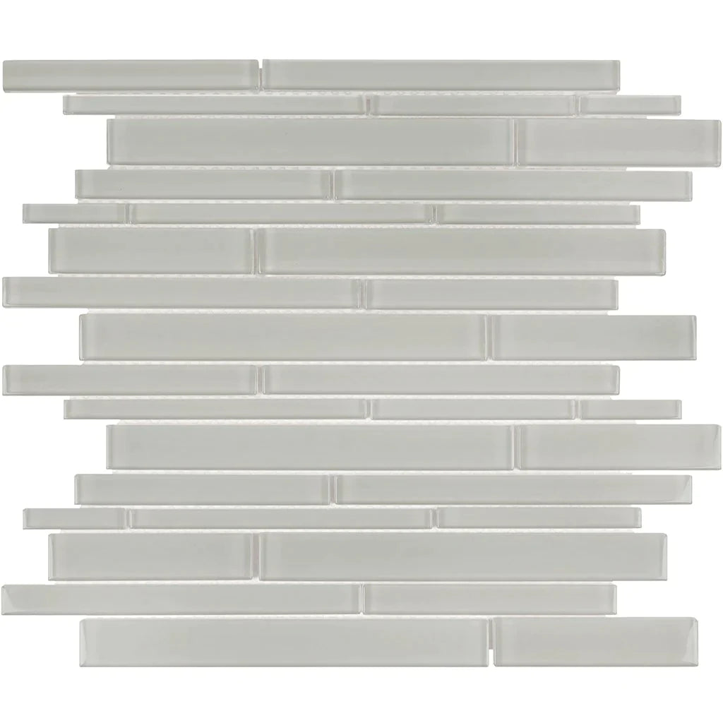 Aquatica Mist Multi Linear Glass Tile 11.75"x11.75" - Element Collection