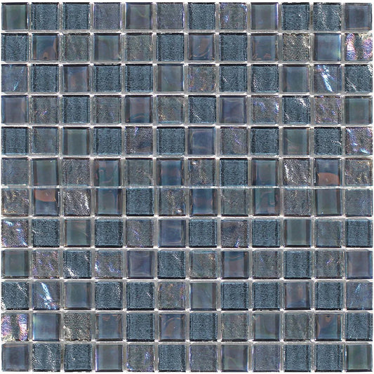 Aquatica Moonstone 1"x1" Linear Glass Mesh Tile 11.75"x11.75" - Treasure Collection