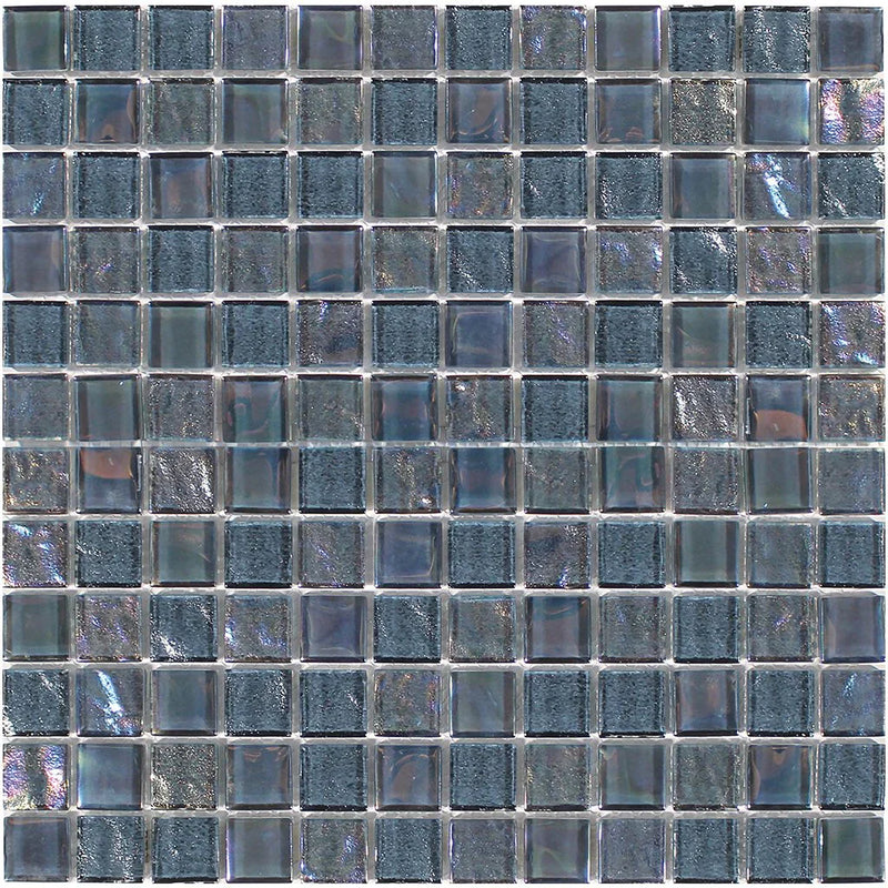 Aquatica Moonstone 1"x1" Linear Glass Mesh Tile 11.75"x11.75" - Treasure Collection