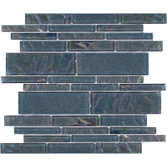 Aquatica Moonstone Linear Glass Mesh Tile 11.75"x11.75" - Treasure Collection