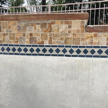 Aquatica Ocean Sand Porcelain Pool Tile 6"x13" - Listello Collection