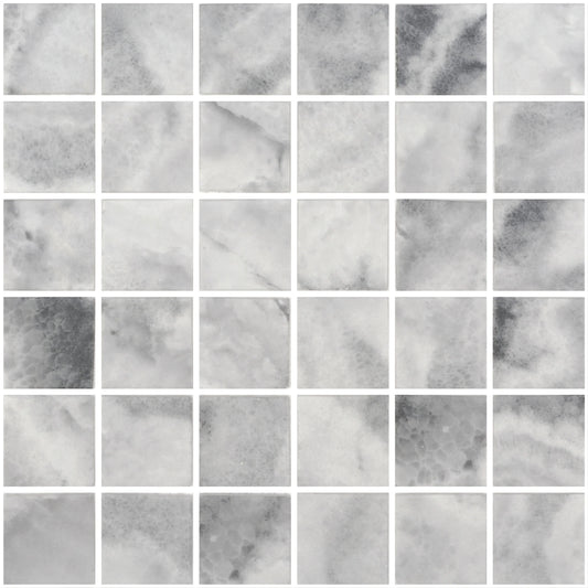 Aquatica Onice 2"x2" Glass Mosaic Tile 12"x12" - Onix Ecostone Collection