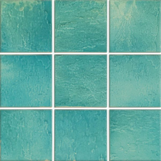 Aquatica Pacifico Acqua Porcelain Pool Tile 6"x6" - Melange Collection