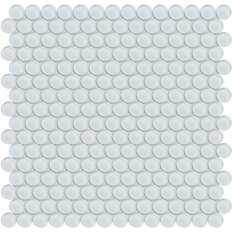 Aquatica Penny Round Ice Glass Mosaic Tile 11.50"x11.75" - Element Collection