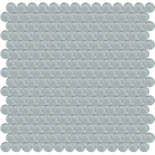 Aquatica Penny Round Shadow Glass Mosaic Tile 11.50"x11.75" - Element Collection