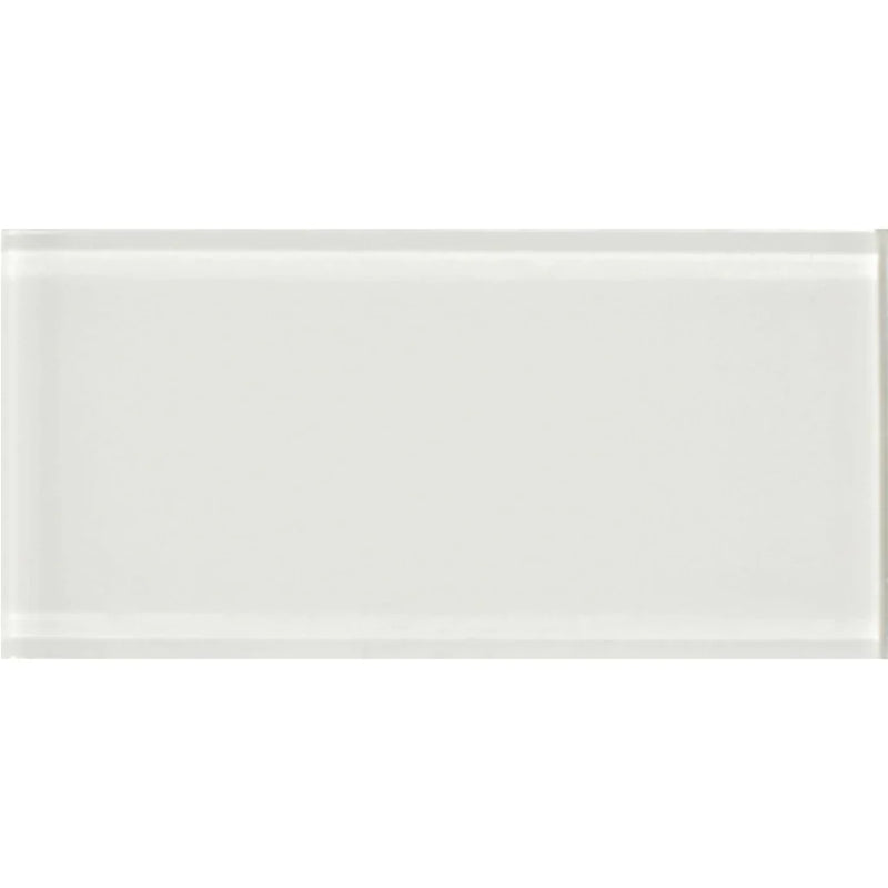 Aquatica Pure White Glass Tile 3"x6"