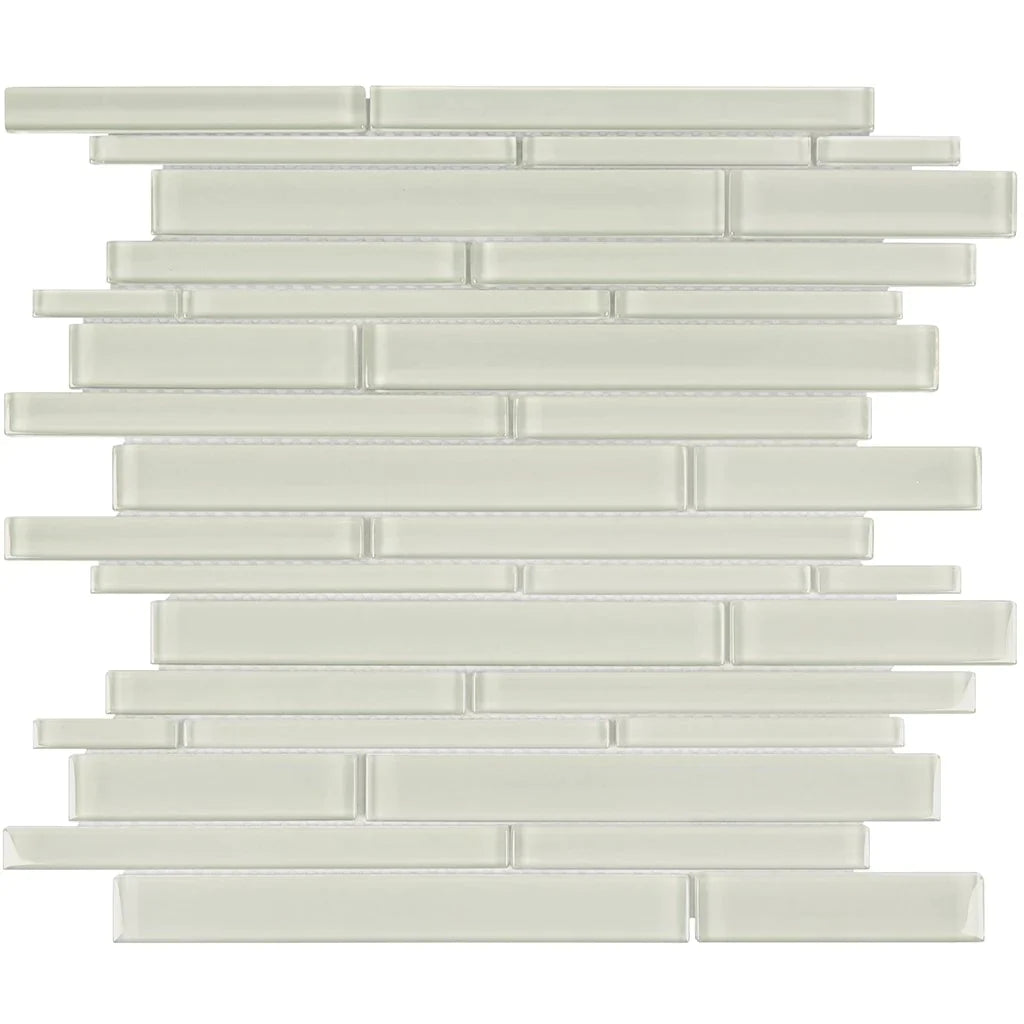 Aquatica Sand Multi Linear Glass Tile 11.75"x11.75" - Element Collection