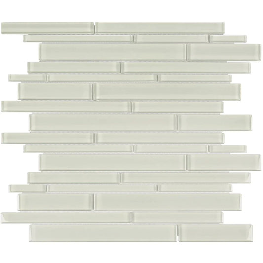 Aquatica Sand Multi Linear Glass Tile 11.75"x11.75" - Element Collection