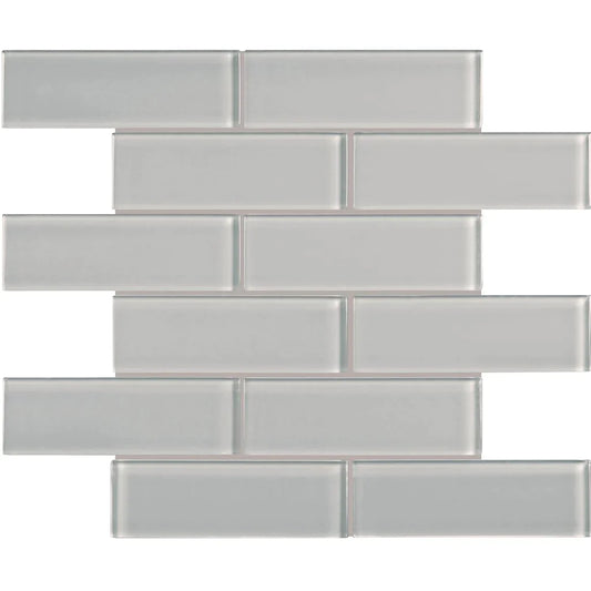 Aquatica Shadow Brick Look Glass Tile 11.75"x11.75" - Element Collection