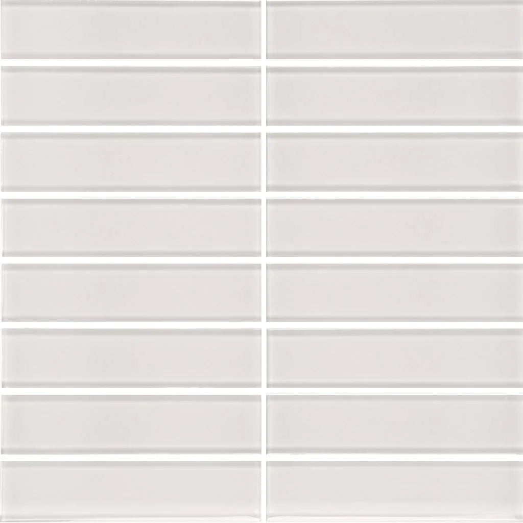 Aquatica Skylight 1.5"x6" Stacked Glass Mosaic Tile 11.75"x11.75" - Element Collection