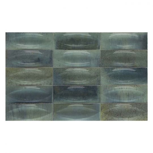 Aquatica Turchese 3D Egg Deco Glossy Porcelain Pool Tile 3"x8" - Gleeze Collection