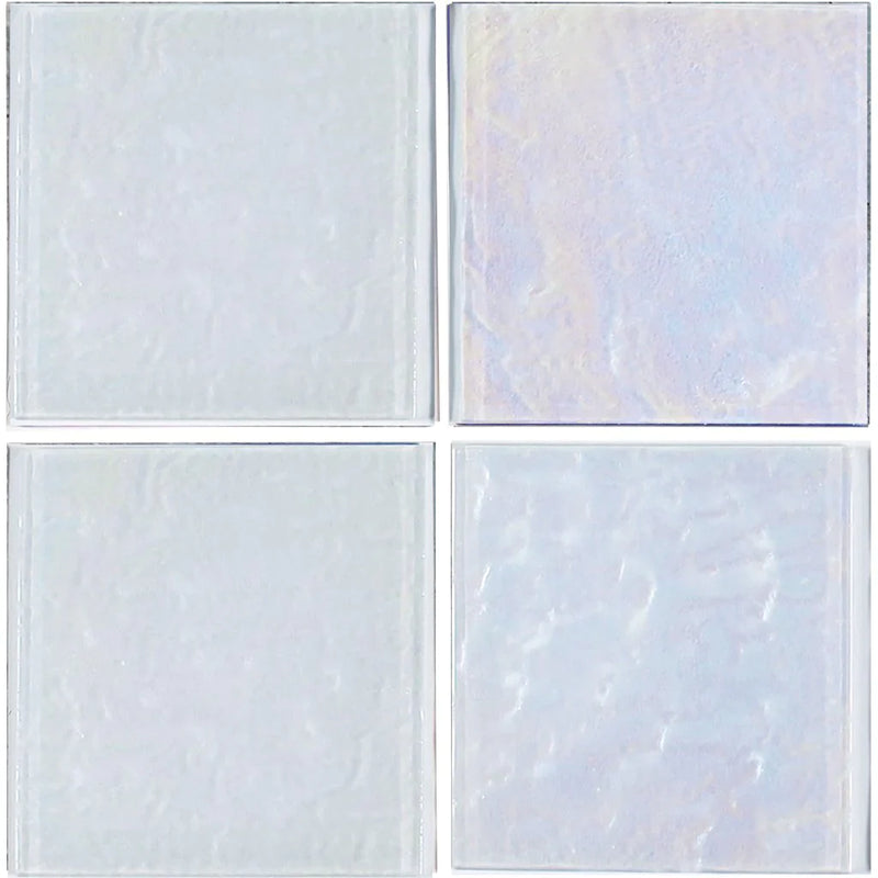 Aquatica White Glass Tile 6"x6" - Elegant Glass Collection