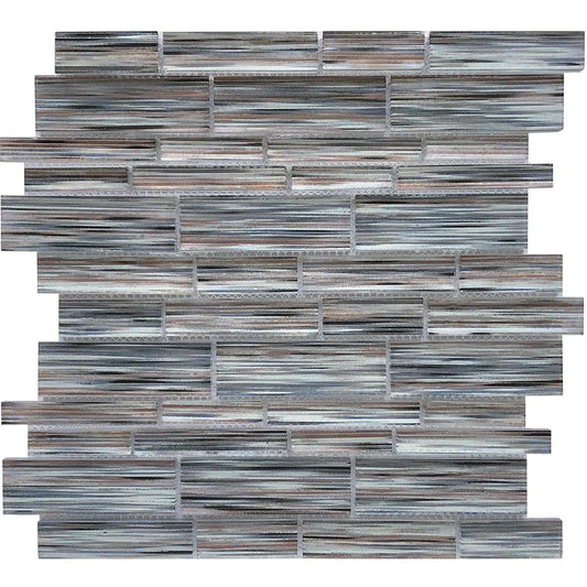 Aquatica Freeport Multi Linear Glass Mosaic Tile 12"x12" - Altona Collection