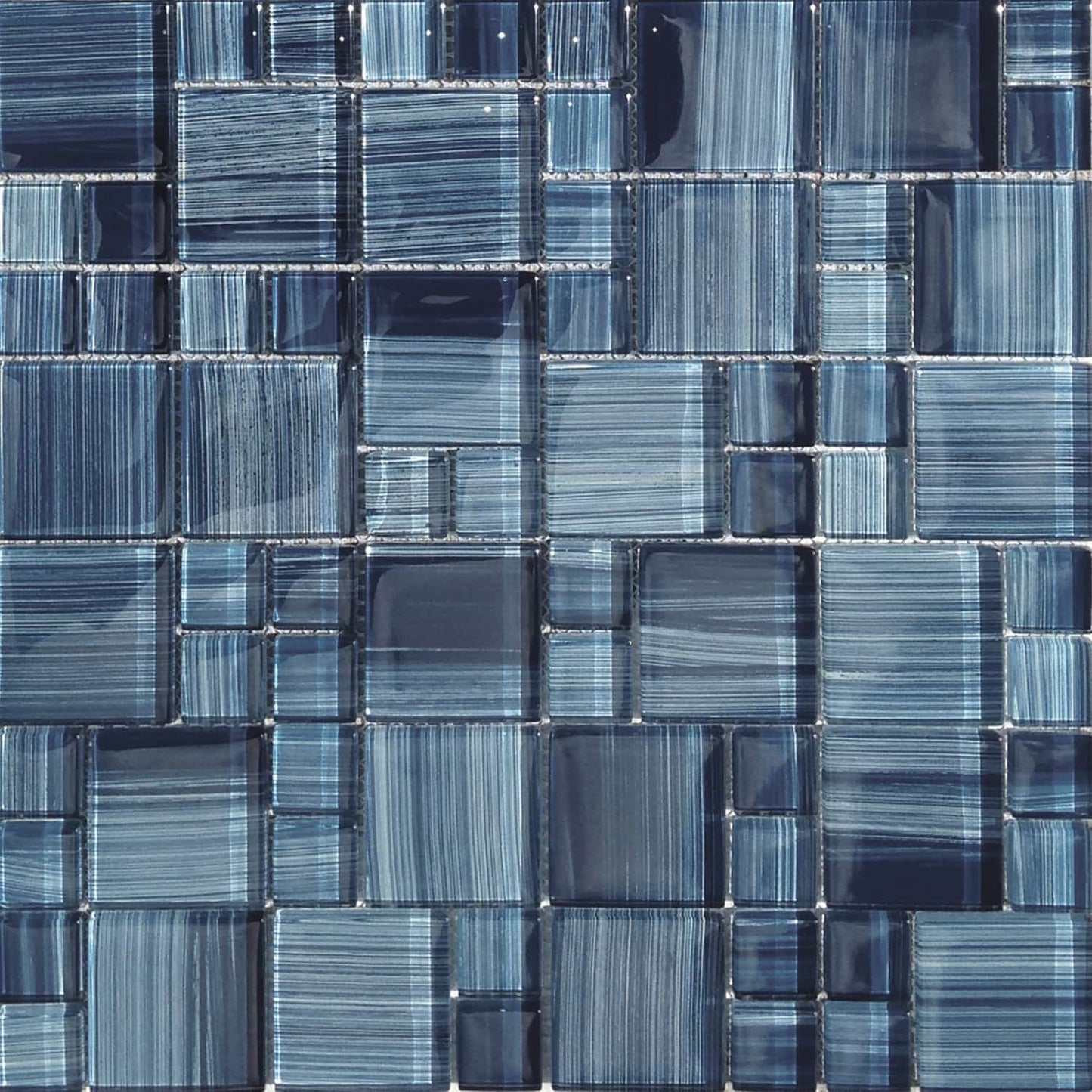 Aquatica Marine Random Glass Mosaic Tile 12"x12" - Bamboo Collection