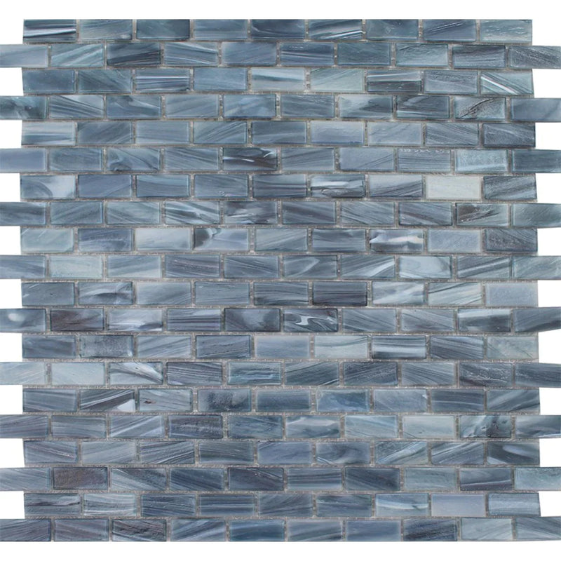 Aquatica Sapphire Glass Mosaic Tile 12.25"x12.75" - Aurora Collection