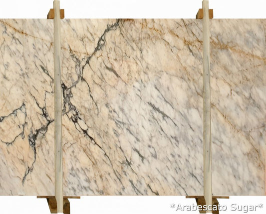 Arabescato Sugar White Marble Slabs – Bookmatched, Polished Finish, Full Truckload