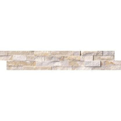 MSI Rockmount Arctic Golden Splitface Ledger Panel Quartzite Wall Tile 6"x24"