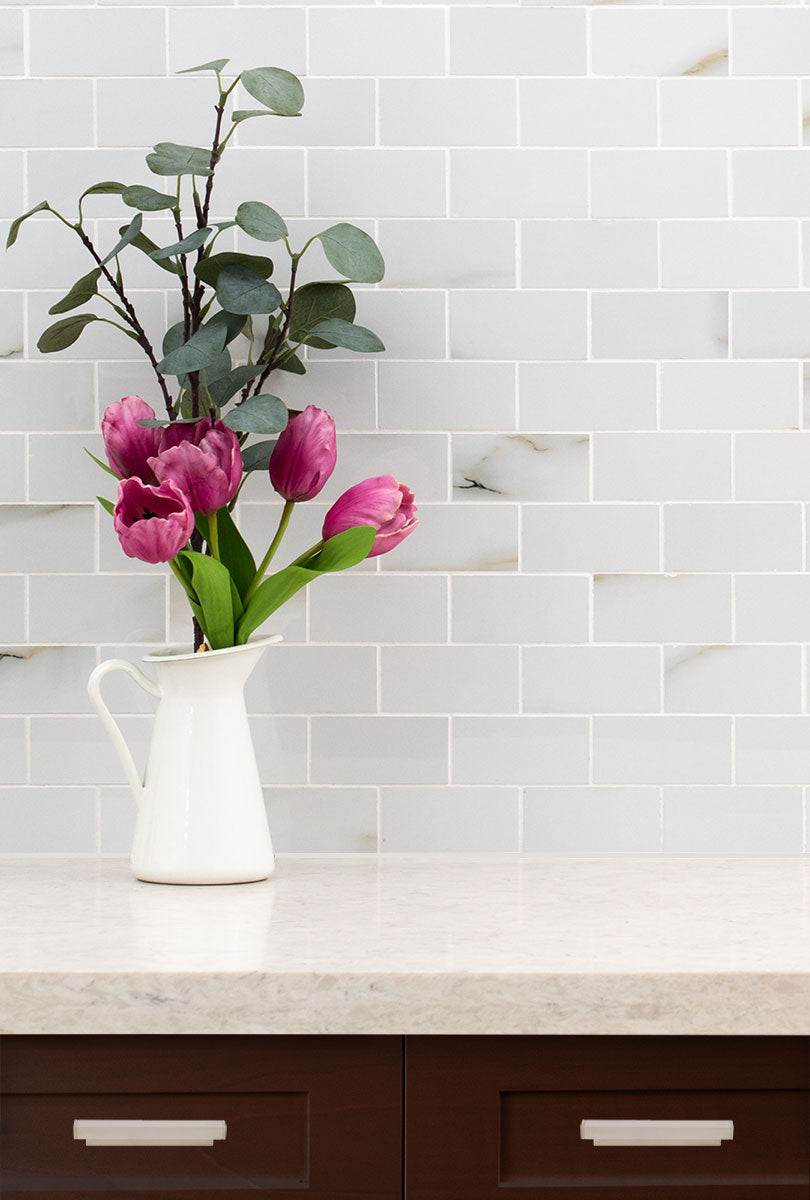 MSI Aria Bianco Mosaic Porcelain Backsplash Wall and Floor Tile