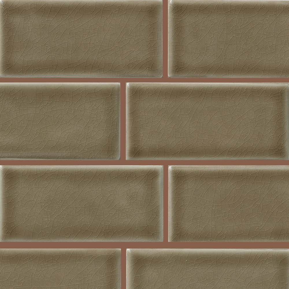 MSI Artisan Taupe Glazed Handcrafted Ceramic Subway Tile 3"x6"