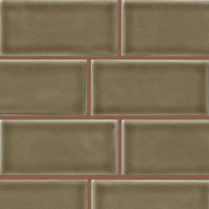 MSI Artisan Taupe Glazed Handcrafted Ceramic Subway Tile 3"x6"