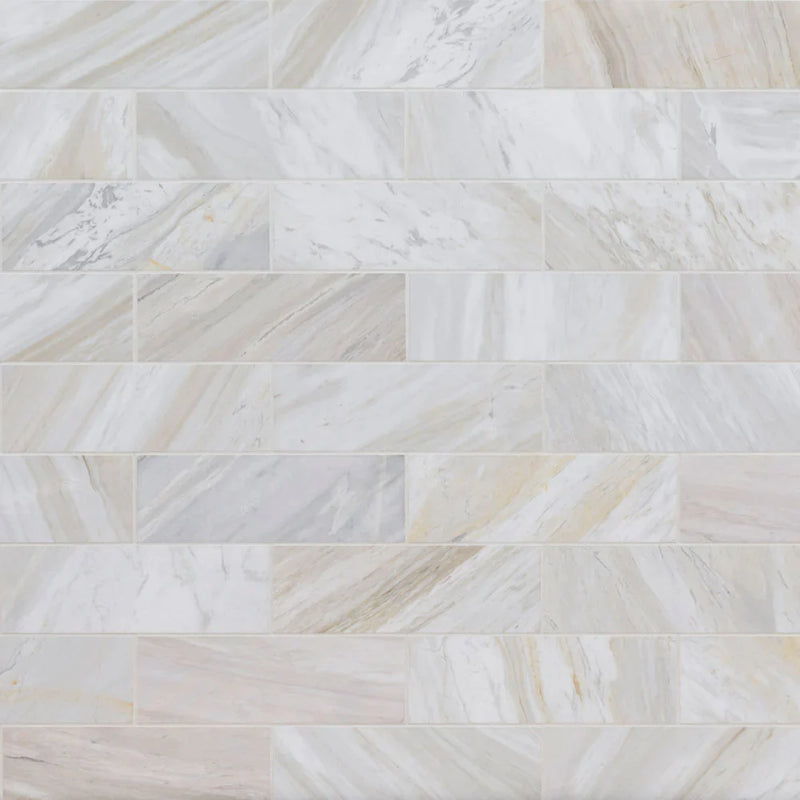 MSI Athena Gold Honed Marble Wall and Floor Tile 4"x12"