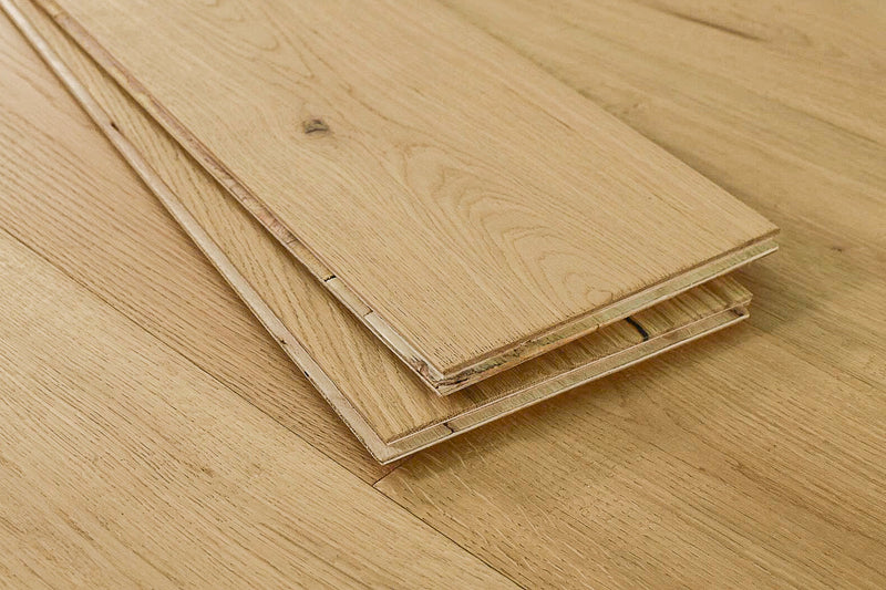 Audere Wirebrushed Engineered Hardwood 9x0.6 inch Astir Fawn product edge view