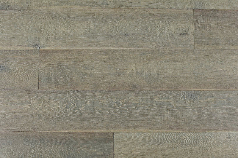 Audere Wirebrushed Engineered Hardwood 9"x0.625" -Polished Cinerous