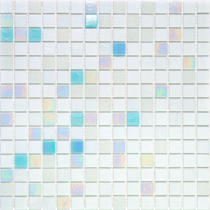 Cotton White 12x12 Glossy Glass Uniform Square Mosaic Tile (20 pack, 20 sq ft/case)