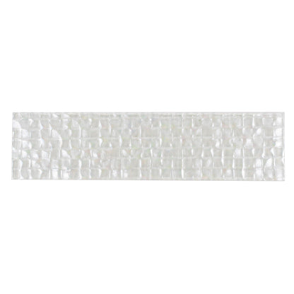 Pearl White 3x12 Textured Glossy Subway Glass Tile (20 pack, 5 sq ft/case)