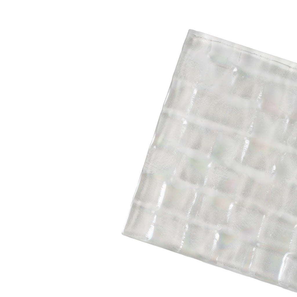 Pearl White 3x12 Textured Glossy Subway Glass Tile (20 pack, 5 sq ft/case)