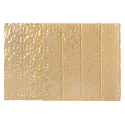 Champagne Gold 3x12 Glossy Brick Glass Subway Tile (20 pack, 5 sq ft/case)