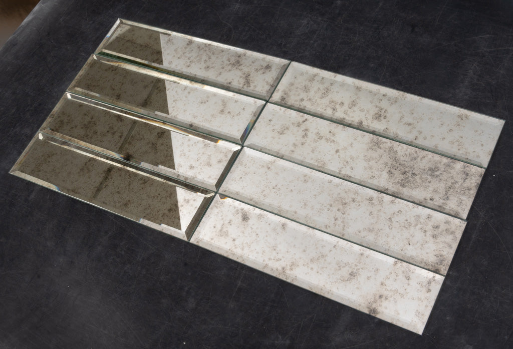 Antique Mirror 3x12 Polished Subway Glass Tile (20 pack, 5 sq ft/case) - Sample