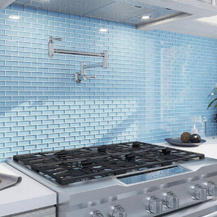 Sapphire Blue 12x12 Glossy Glass Mosaic Tile (5 pack, 4.92 sq ft/case)