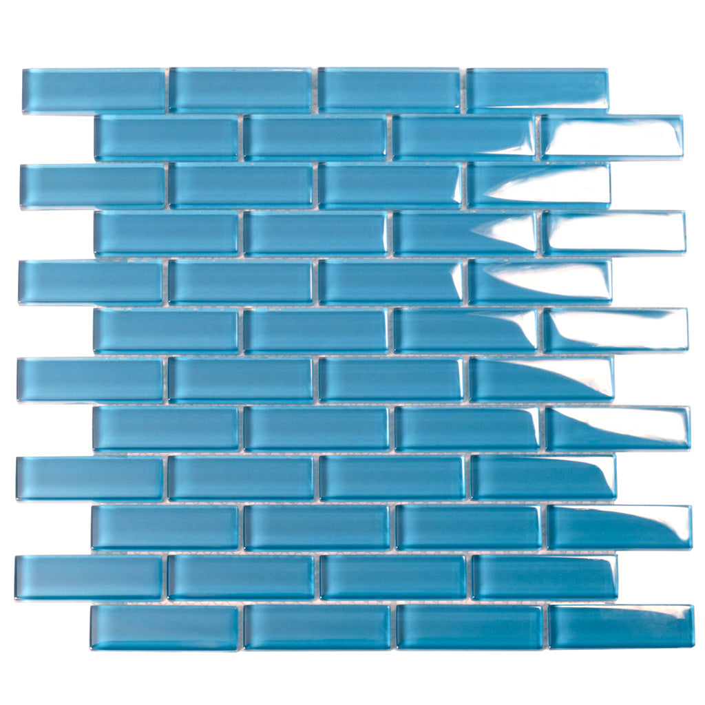 Cerulean Blue 12x12 Glossy Glass Mosaic Tile (5 pack, 4.92 sq ft/case)