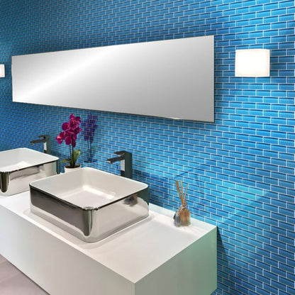 Cerulean Blue 12x12 Glossy Glass Mosaic Tile (5 pack, 4.92 sq ft/case)