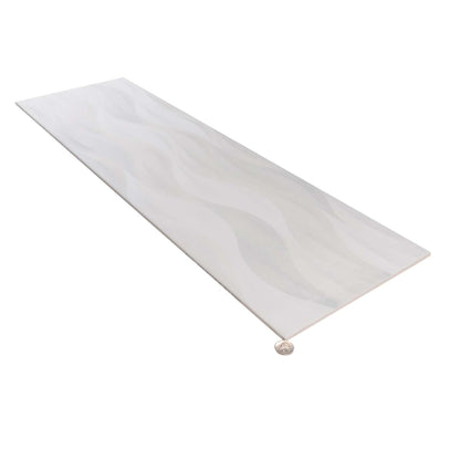 White 12x40 Matte Field Ceramic Tile (5 pack, 15.925 sq ft/case) - Sample