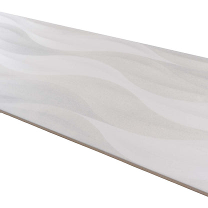 White 12x40 Matte Field Ceramic Tile (5 pack, 15.925 sq ft/case) - Sample