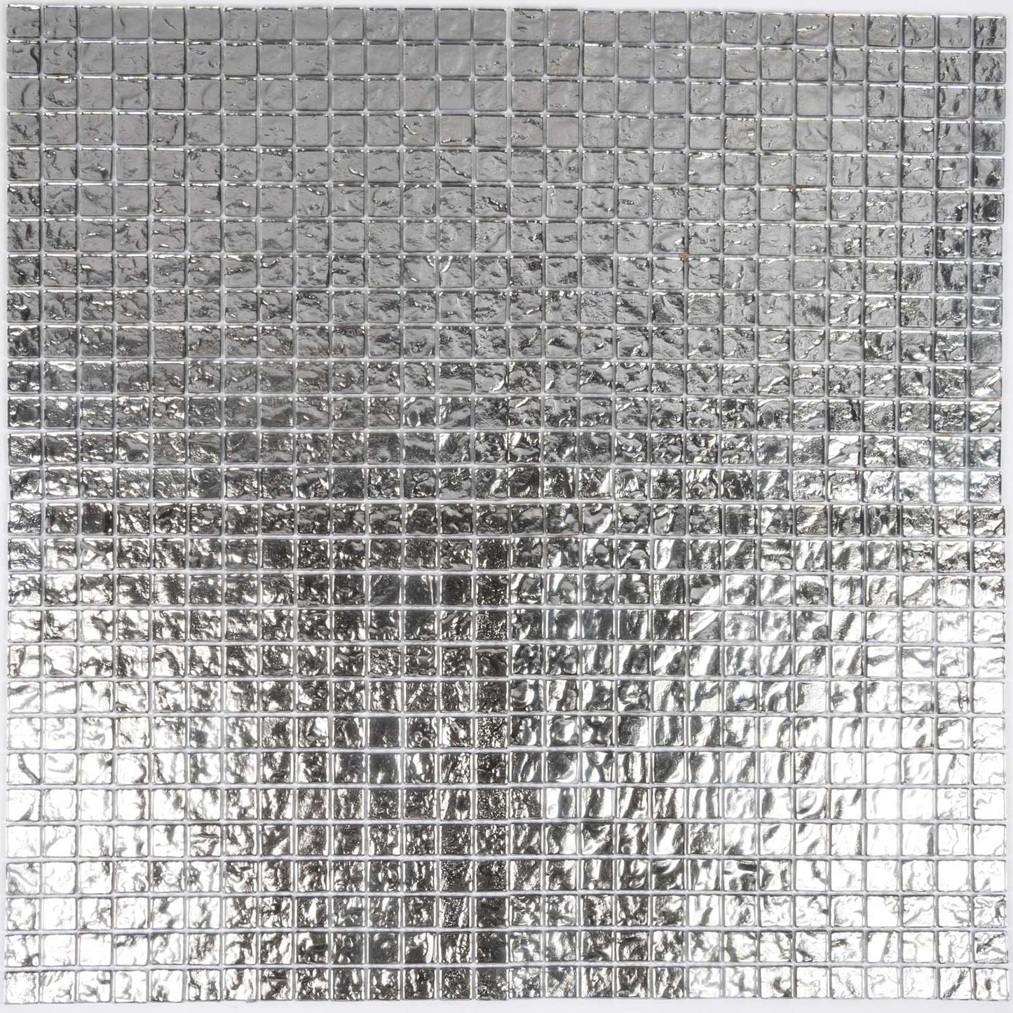 Silver 12x12 Polished Square Glass Mosaic Tile (5 pack, 4.75 sq ft/case) - Sample