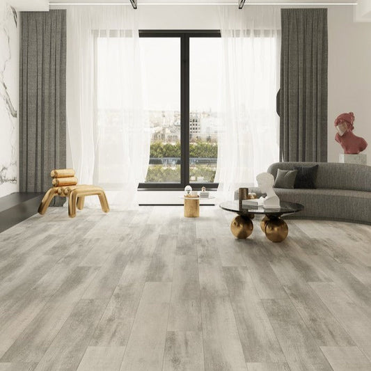 Belladon SPC Embossed 9"x60" Vinyl Flooring 8mm - Polar Smoke